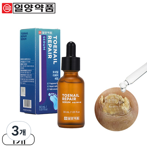 일양약품 문제성 손발톱 전문 리페어 세럼 영양제 토네일, 3개, 30ml