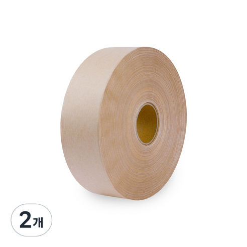 친환경 종이 물테이프 검 크라프트 국내 공장 제조 50MM 180M 1개입, 2개