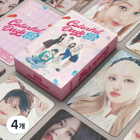아이브 IVE 2025 시즌그리팅 Colorful Days 포토카드 포카 비공굿 도무송 다꾸, 4개