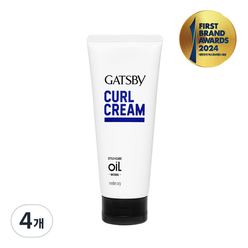 갸스비 내츄럴 스타일 & 케어 컬크림, 4개, 150ml