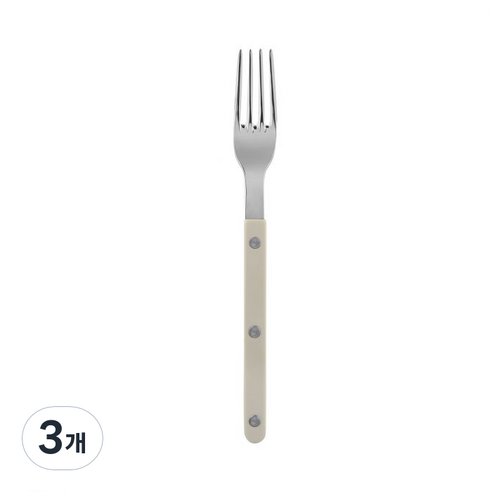 사브르 비스트로 샤이니 식기 커트러리 디너포크, 카키, 3개