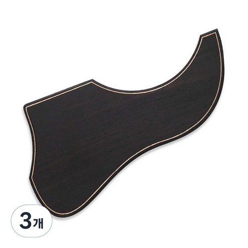 고퍼우드 로즈우드 0.8mm 픽가드 G-AGPG-W 우드 나무재질 기타흠집방지 통기타 기스방지 피킹시 안전보호, 3개