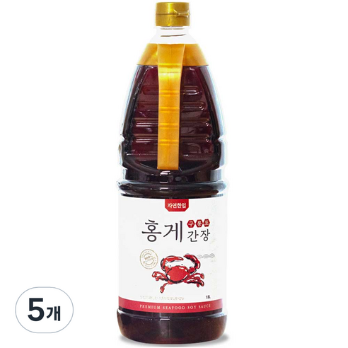 자연한입 홍게간장, 5개, 1.8L