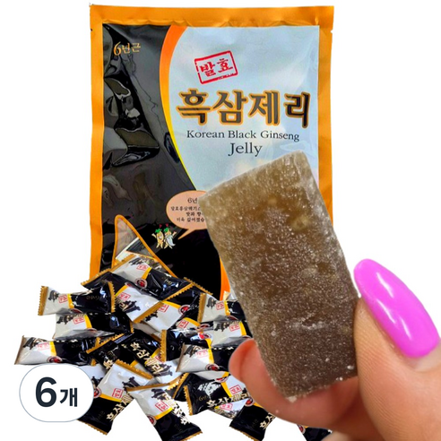 오삼제과 6년근 흑삼젤리, 6개, 200g