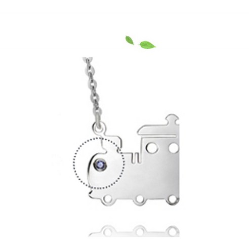 [실버정품]미아방지 목걸이 (추가옵션)블루큐빅