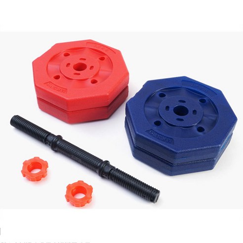8각 컬러 아령덤벨(11kg), 블루, 2.5kg*4개/아령봉1개, 1개