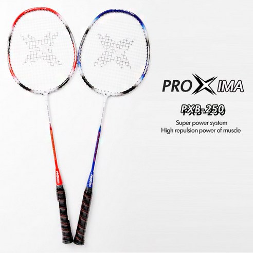배드민턴라켓 PXB-250, 블루,레드, 2개1세트+전용롱커버 배드민턴라켓커버 Best Top5
