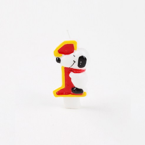 피플스파티 생일 파티용품 숫자초, 1개, 강아지(레드)