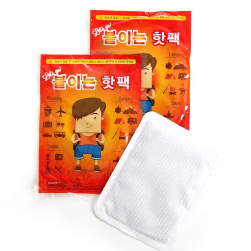 레츠고 붙이는 핫팩 48g 발열 찜질팩, 100개