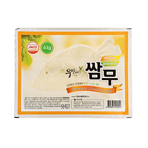 무맛나쌈무(새콤달콤한맛) 4KG민속, 4kg, 1개