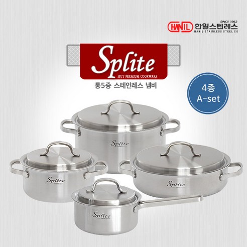 한일 스플릿 IH 통5중 냄비 4종(16편+18+24+24전), 단품 스텐냄비 Best Top5 한일 스플릿 IH 통5중 냄비 4종(16편+18+24+24전), 단품 스텐냄비 Best Top5