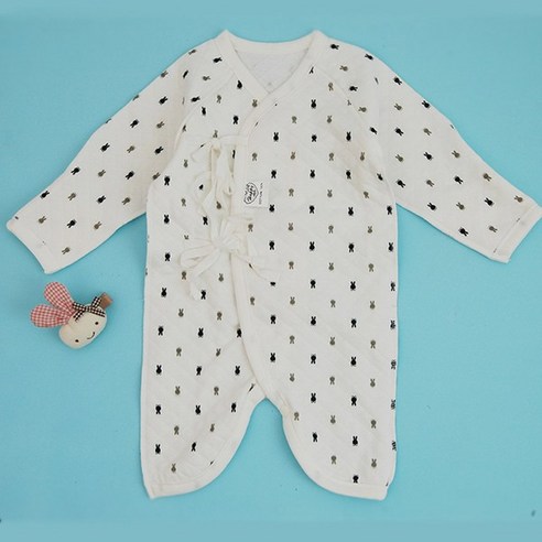 베이비하트 겨울아기를 위한 보온면 배냇가운