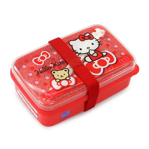 스케이터 헬로키티 리본 1단도시락 (젓가락 포함) 도시락통, 빨강, 1개 키티밥그릇 Best Top5