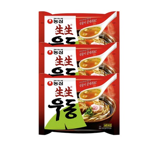 생생우동면 봉지 276g, 4개 세트 면종류