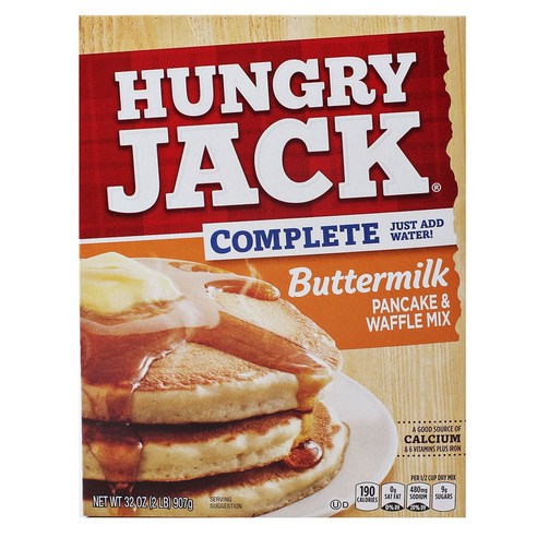 Hungry Jack 컴플리트 버터밀크 팬케이크 앤 와플 믹스, 1개, 907g