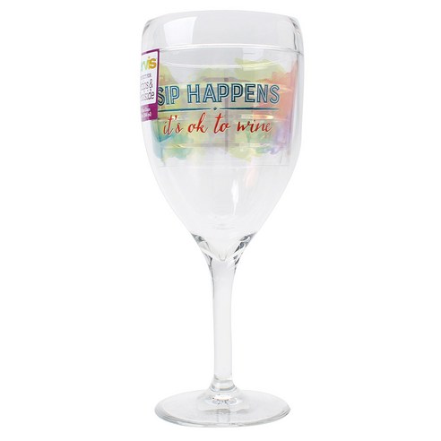 터비스 퍼펙트 포 파티오 & 풀사이드 와인잔, Sip Happens, 1개