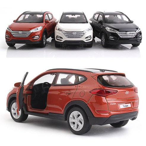 도스 정품 현대미니카 투싼 TL (블랙/화이트/오렌지) 1:38 Scale, 오렌지