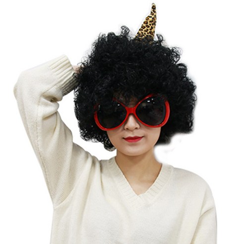 피플스파티 뿔도깨비가발 파티가발, 검정