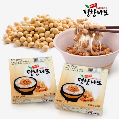 [평창나또] 국산콩노란콩 나또 50g, 36개