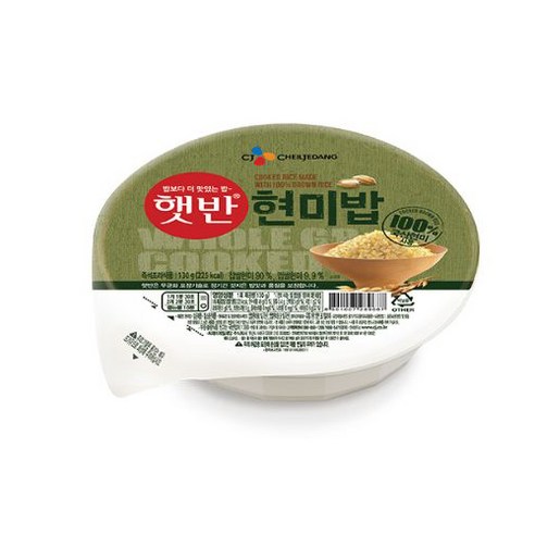 햇반 100% 현미로 지은밥, 130g, 24개