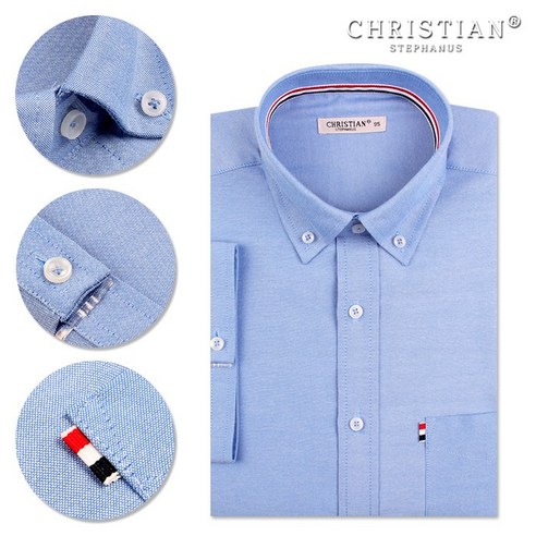 오마보이 남성용 크리스챤 슬림핏 반팔 솔리드 와이셔츠 273PB