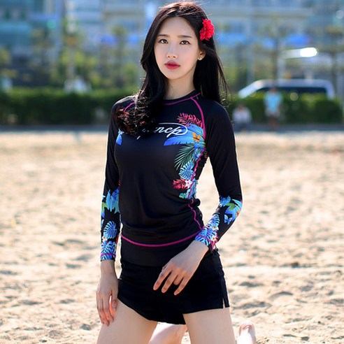 조이할리 카렌 래쉬가드 빅사이즈 여자 커플 큰사이즈 레쉬가드 보드숏 수영복