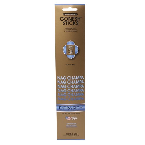 고네쉬 인센스 스틱 엑스트라 리치 20개입, Nag Champa