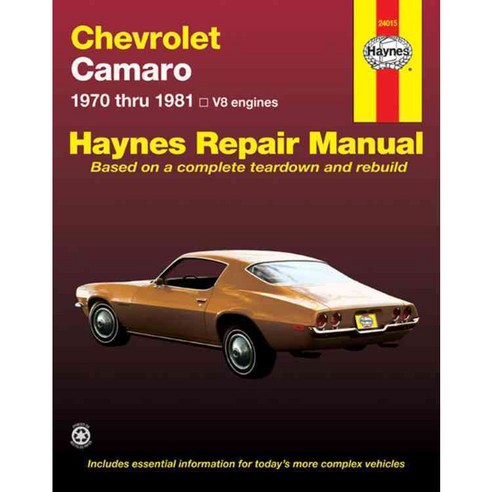 Chevrolet Camero V8 Repair Manual: 1970 Thru 1981 Paperback, Haynes Manuals
