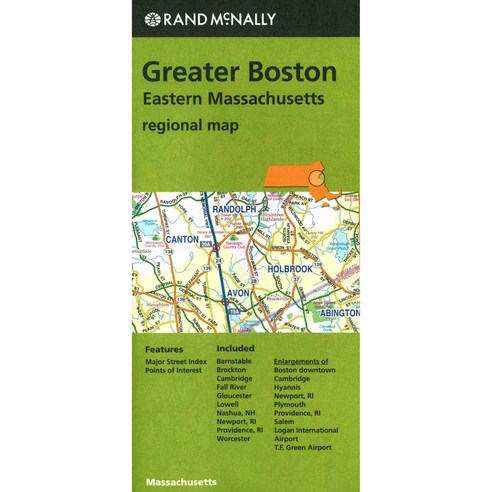 Rand McNally Greater Boston: Eastern Massachusetts Regional Map