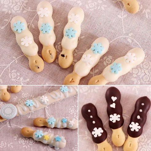 쿠킹스토리 스프링클 화이트블루 스노우(눈꽃), 100g, 1개