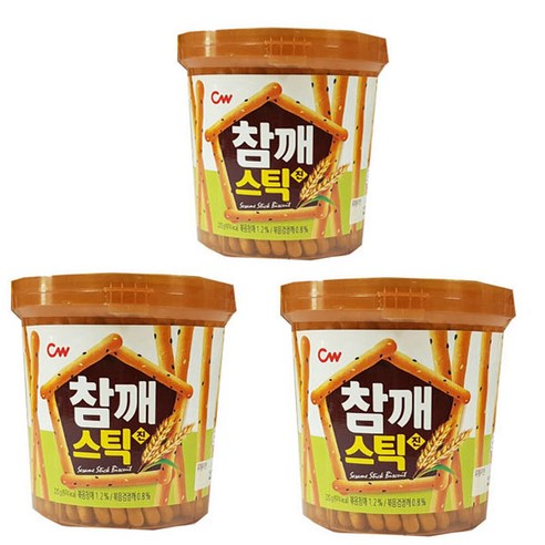 청우식품 참깨스틱 진, 220g, 3개