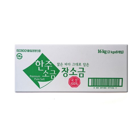 한주소금 장소금 2kg*8개입1박스, 2kg, 8개