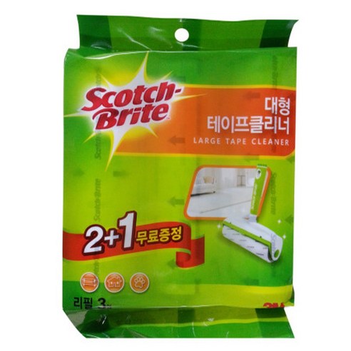 3M 스카치 브라이트 테이프클리너 리필(대형) 2+1, 1개