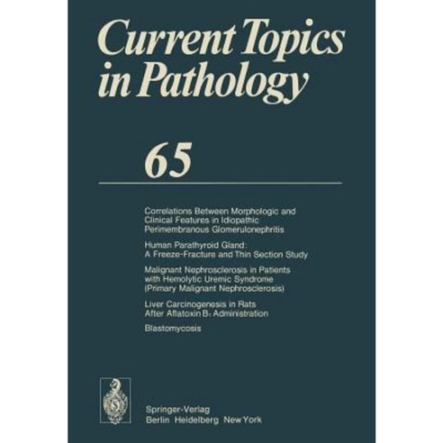 Current Topics in Pathology: Continuation of Ergebnisse Der Pathologie Paperback, Springer