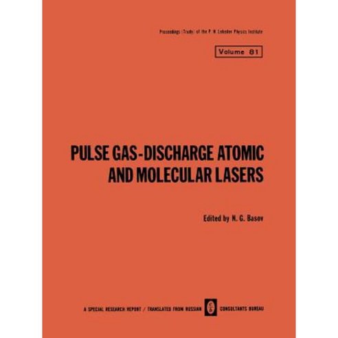 Pulse Gas-Discharge Atomic and Molecular Lasers Paperback, Springer