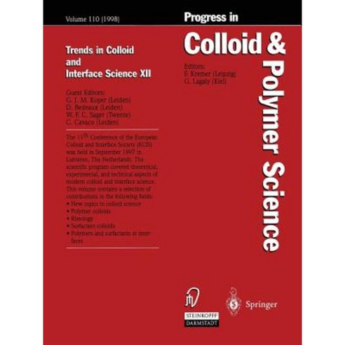 Trends in Colloid and Interface Science XII Paperback, Steinkopff