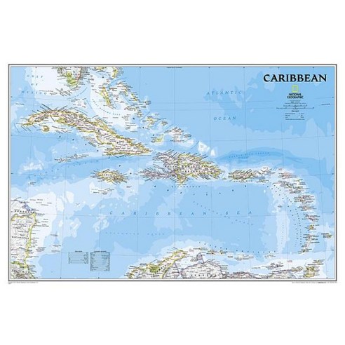 Caribbean Classic Political Map Other, National Geographic Maps