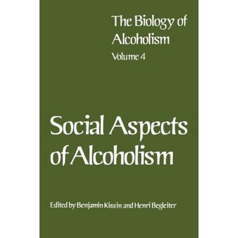 Social Aspects of Alcoholism Paperback, Springer
