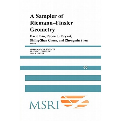 A Sampler of Riemann-Finsler Geometry, Cambridge University Press