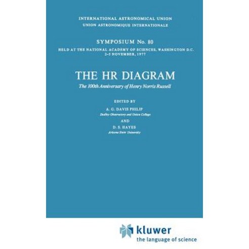 The HR Diagram: The 100th Anniversay of Henry Norris Russell Hardcover, Springer