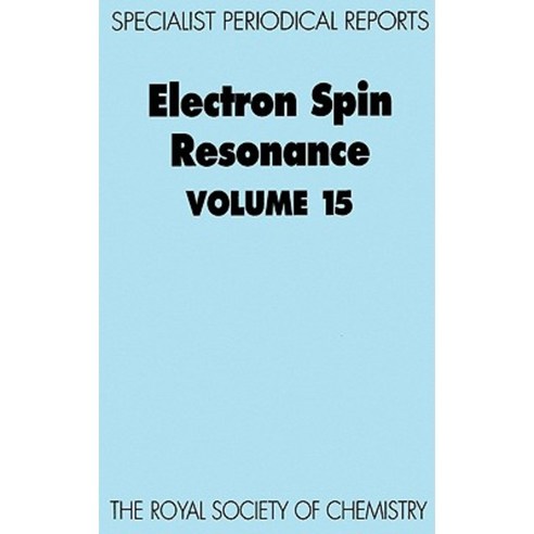 Electron Spin Resonance: Volume 15 Hardcover, Royal Society of Chemistry