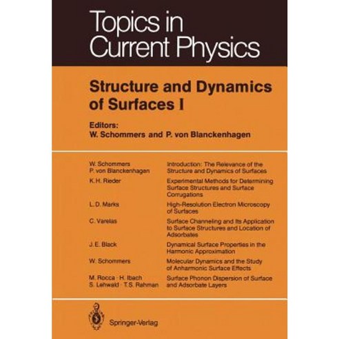 Structure and Dynamics of Surfaces I Paperback, Springer