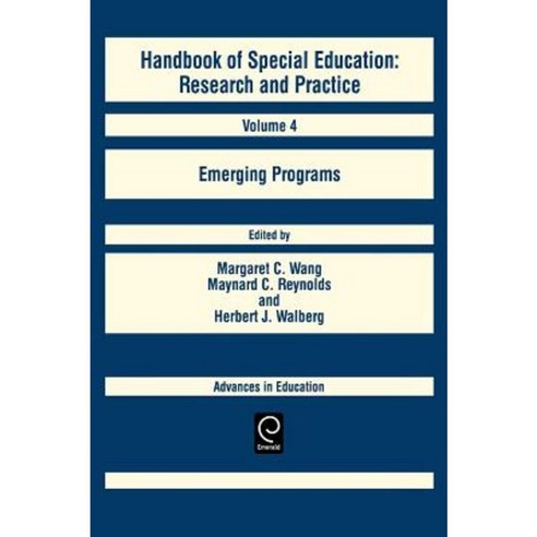 Handbook of Special Education: Emerging Programs Hardcover, Pergamon