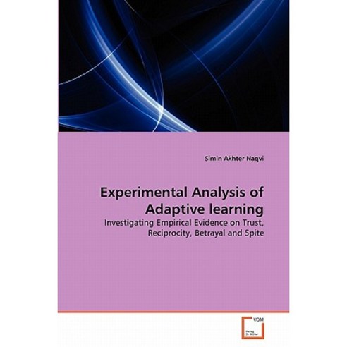 Experimental Analysis of Adaptive Learning Paperback, VDM Verlag