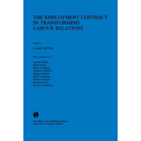 The Employment Contract in Transforming Labour Relations Paperback, Kluwer Law International