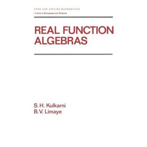 Real Function Algebras Hardcover, Marcel Dekker