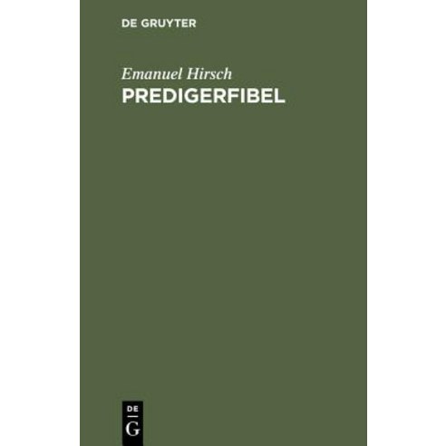 Predigerfibel Hardcover, Walter de Gruyter
