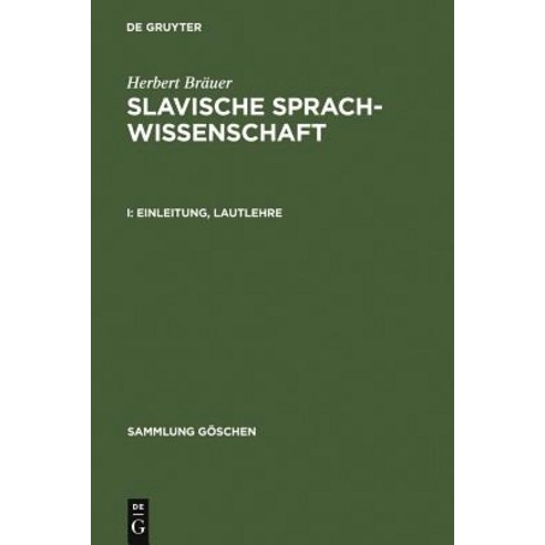 Einleitung Lautlehre Hardcover, de Gruyter