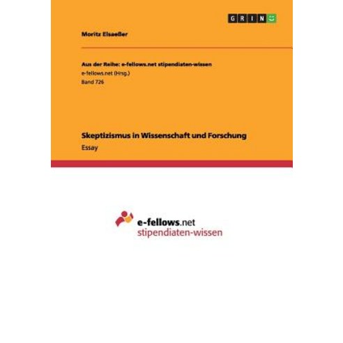 Skeptizismus in Wissenschaft Und Forschung Paperback, Grin Publishing