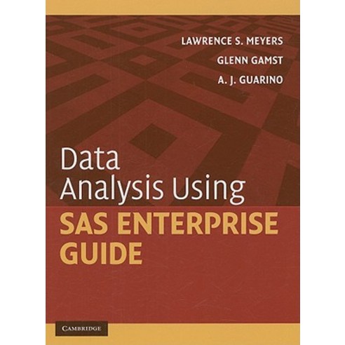 Data Analysis Using SAS Enterprise Guide Hardcover, Cambridge ...